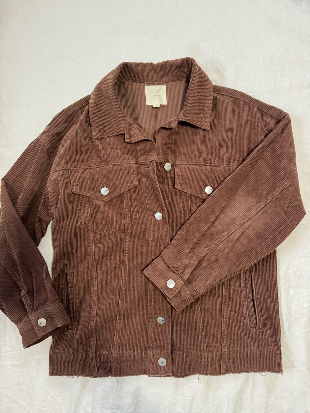 Women's Corduroy Utility Jacket in Brown